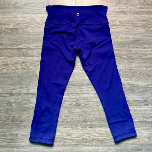 Lululemon Wunder Under Crop III (Reversible) Leggings - Blue - Picture 6 of 8